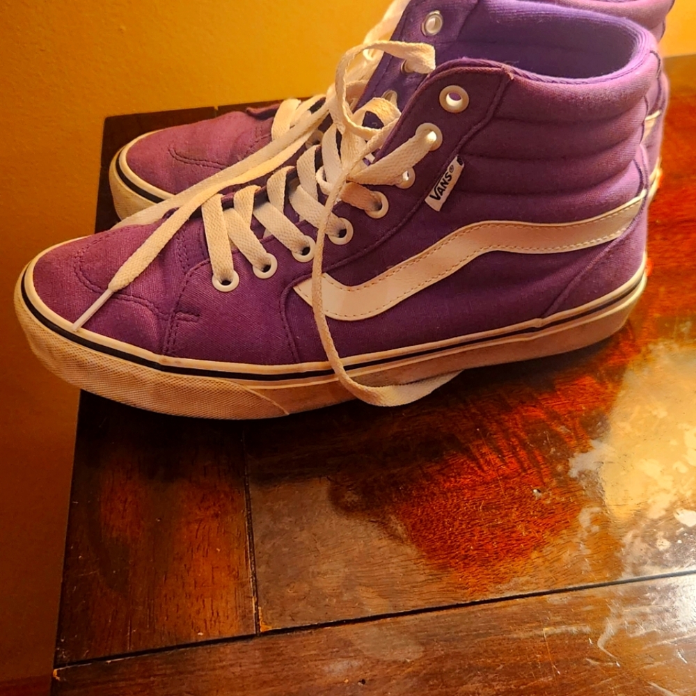 Purple high top vans